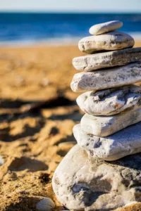 cailloux et plage, calme et relaxant